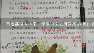 精选部编版小学1年级语文上册教案(汉语拼音表格版)