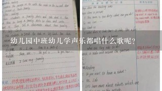 幼儿园中班幼儿学声乐都唱什么歌呢?