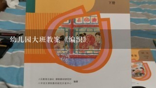 幼儿园大班教案《编织》