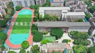 小学教案怎么写？