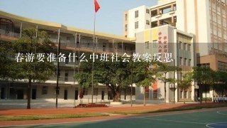 春游要准备什么中班社会教案反思