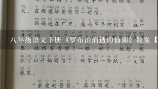 8年级语文下册《罗布泊消逝的仙湖》教案【5篇】