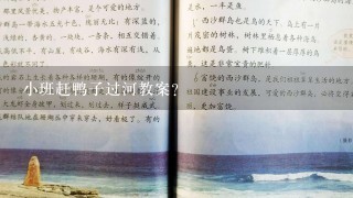 小班赶鸭子过河教案？