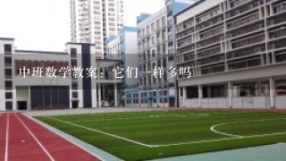 中班数学教案：它们1样多吗