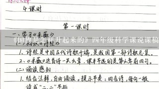 《国旗是怎样升起来的》4年级科学课说课稿