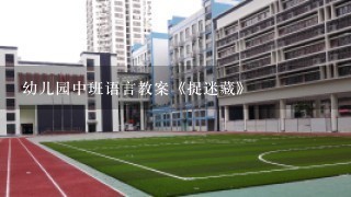 幼儿园中班语言教案《捉迷藏》