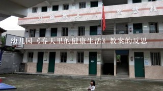 幼儿园《春天里的健康生活》教案的反思