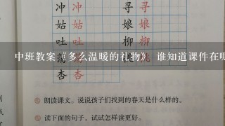 中班教案《多么温暖的礼物》 谁知道课件在哪下载吗?