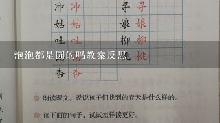 泡泡都是圆的吗教案反思