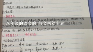 8年级的语文的 散文两篇主题