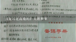 《复习比高矮的》大班教案