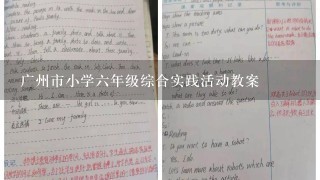 广州市小学6年级综合实践活动教案