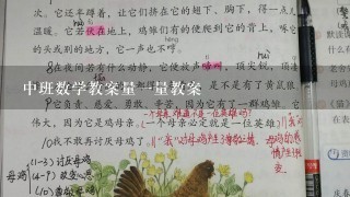 中班数学教案量1量教案