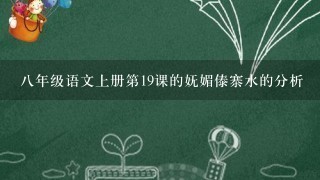 8年级语文上册第19课的妩媚傣寨水的分析