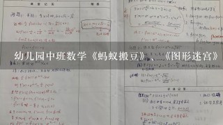 幼儿园中班数学《蚂蚁搬豆》、《图形迷宫》教案