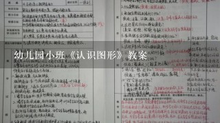 幼儿园小班《认识图形》教案