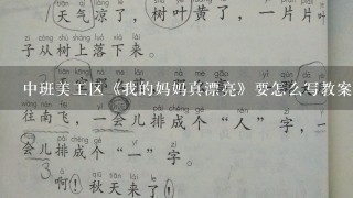 中班美工区《我的妈妈真漂亮》要怎么写教案