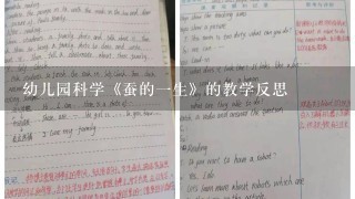 幼儿园科学《蚕的1生》的教学反思