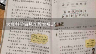 大班科学做风车教案反思