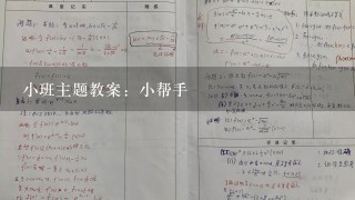 小班主题教案：小帮手