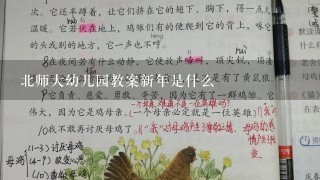 北师大幼儿园教案新年是什么