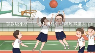 鄂教版小学3年级上册科学《糖到哪里去了》教案及教