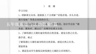 5年级道德与法治教案5篇