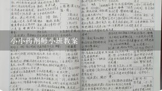 小小药剂师小班教案