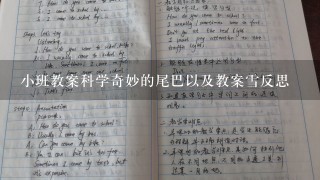 小班教案科学奇妙的尾巴以及教案雪反思