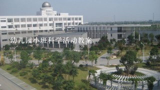 幼儿园小班科学活动教案