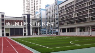 幼儿园中班文明礼仪教案