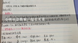 小班社会教案1起去买菜