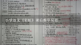 小学语文《彩虹》课后教学反思