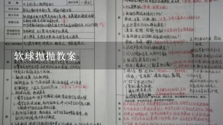 软球抛抛教案