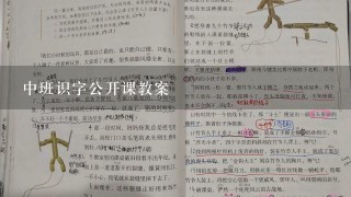 中班识字公开课教案