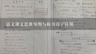 语文课文思维导图与板书设计区别