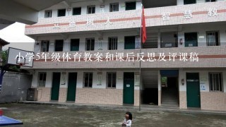 小学5年级体育教案和课后反思及评课稿