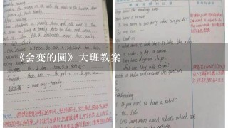 《会变的圆》大班教案