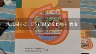 幼儿园小班《不让眼睛受伤害》教案