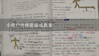 小班户外体能游戏教案