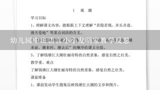 幼儿园中班语言小小发明家教学反思