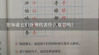 您知道它们分别代表什么意思吗