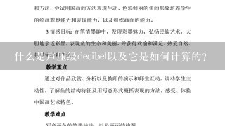 什么是声压级decibel以及它是如何计算的