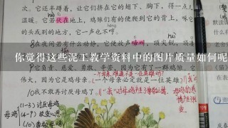 你觉得这些泥工教学资料中的图片质量如何呢