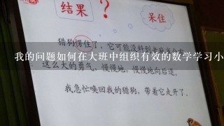 我的问题如何在大班中组织有效的数学学习小组或合作项目