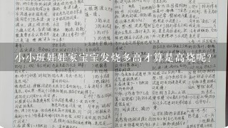 小小班娃娃家宝宝发烧多高才算是高烧呢