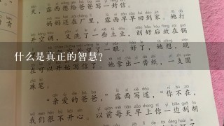 什么是真正的智慧