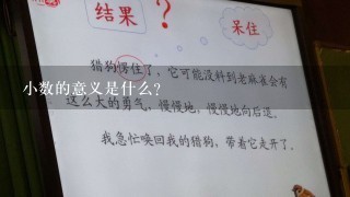 小数的意义是什么?