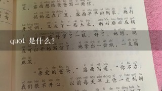 quot 是什么?